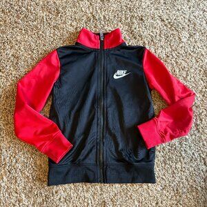 Nike red and black zip up jacket